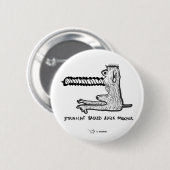 Snode Rat: Reight Backed Auger Moocher Ronde Button 5,7 Cm (Voorkant /achterkant)