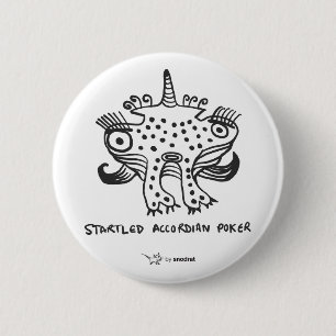 Snode Rat: Startled Accordion Poker Ronde Button 5,7 Cm