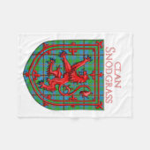 Snodgrass Tartan Scottish Plaid Lion Rampant Fleece Deken (Voorkant (Horizontaal))