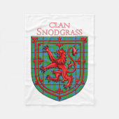 Snodgrass Tartan Scottish Plaid Lion Rampant Fleece Deken (Voorkant)