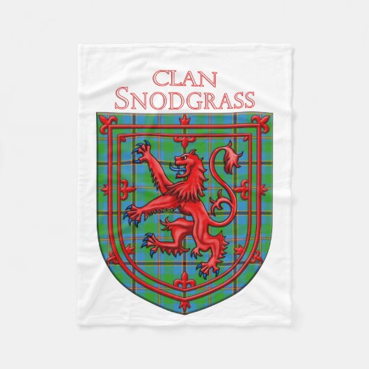 Snodgrass Tartan Scottish Plaid Lion Rampant Fleece Deken (Voorkant)