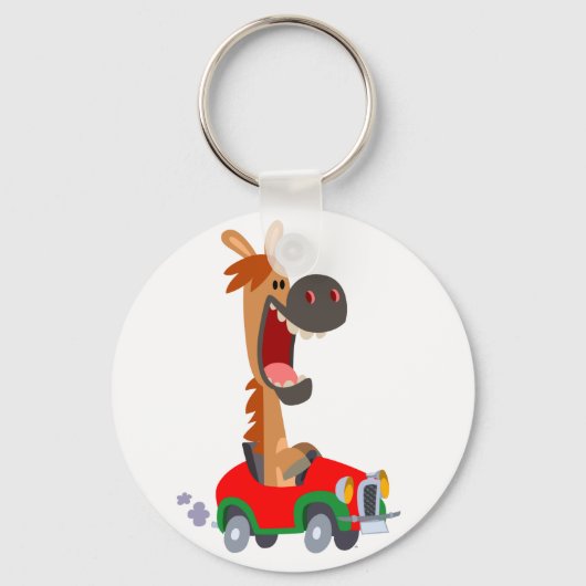 Snoe Motorisch Cartoon Paard Sleutelhanger (Voorkant)