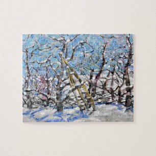 Snoei van appelbomen in de winter / Kunstenaar La Legpuzzel