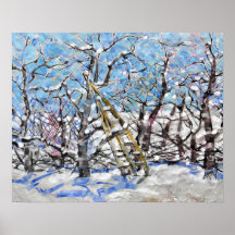 Snoei van appelbomen in de winter  / Kunstenaar La