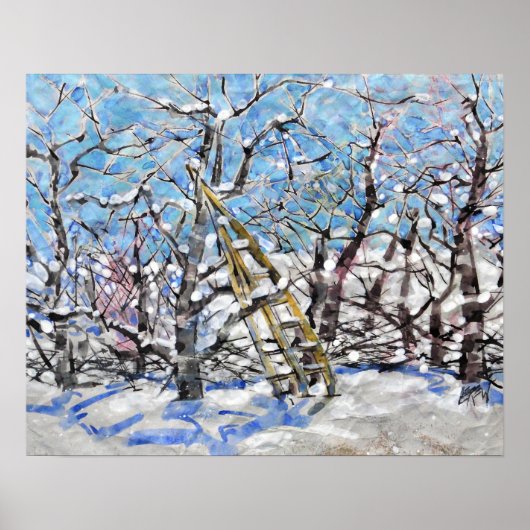 Snoei van appelbomen in de winter / Kunstenaar La Poster (Voorkant)
