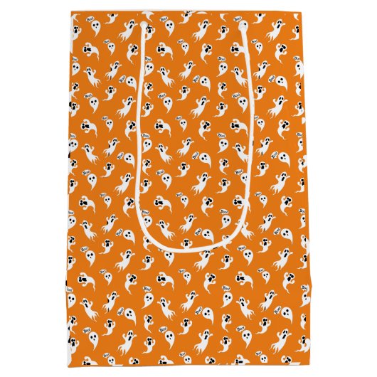 Snoeiende kleine spoken Scary Fun Halloween Medium Cadeauzakje (Achterkant)