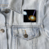 Snoeiers van materiaal vierkante button 5,1 cm (In situ)