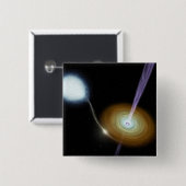 Snoeiers van materiaal vierkante button 5,1 cm (Voorkant /achterkant)