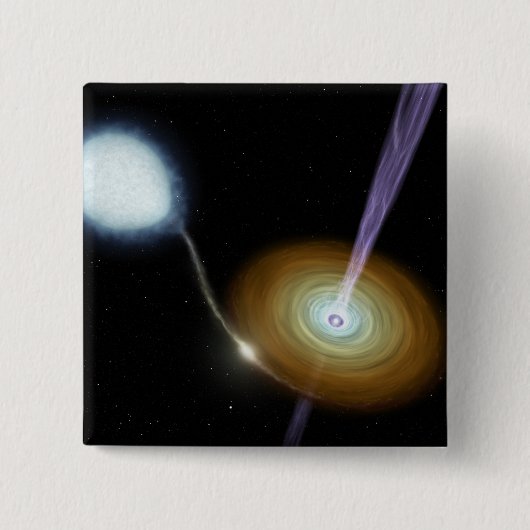 Snoeiers van materiaal vierkante button 5,1 cm (Voorkant)