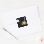 Snoeiers van materiaal vierkante sticker (Envelop)