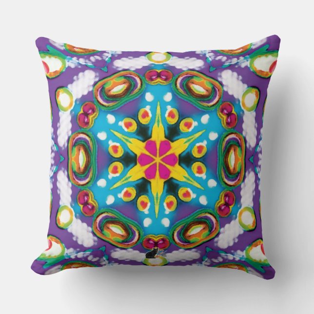 Snoeigoed Kaleidoscoop Kussen (Voorkant)