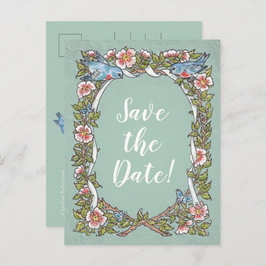 Snoeizoenen flora dierentuin Oostenrijk   Aankondigingskaart (Voorkant / Achterkant)