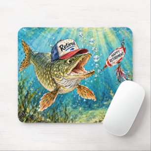 Snoek met een afzwaaierpet muismat