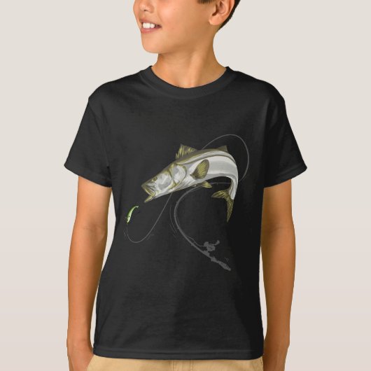 Snoek robalo sergeant vis lijzijde zeebaars t-shirt (Voorkant)