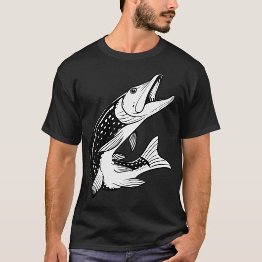 Snoek vissen - Hecht vis T-shirt (Voorkant)