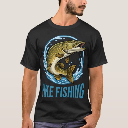 Snoek vissen t-shirt (Voorkant)