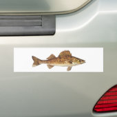 Snoekbaars Kunst Bumpersticker (Op auto)