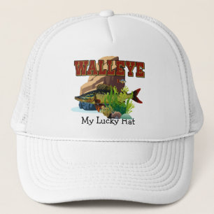 Snoekbaars "Mijn Geluks Hoed" Trucker Pet