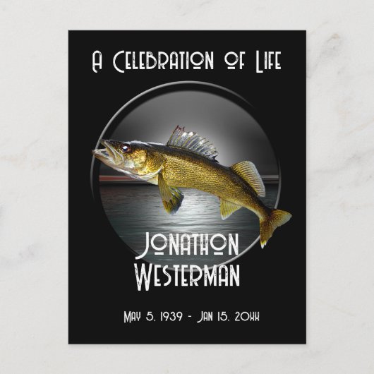 Snoekbaars Vissen Feest van het Leven  Briefkaart (Voorkant)