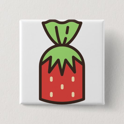 snoep-4 vierkante button 5,1 cm (Voorkant)