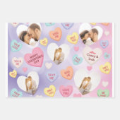 Snoep Aangepaste fotoconversie — Harten Inpakpapier Vel (Voorkant 2)