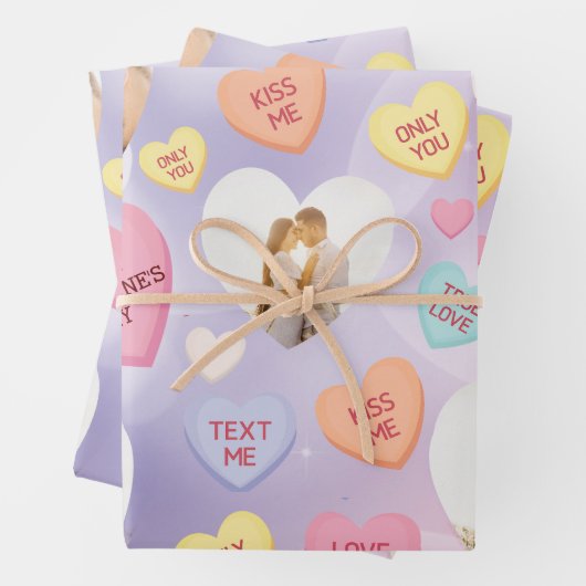 Snoep Aangepaste fotoconversie — Harten Inpakpapier Vel (In situ)