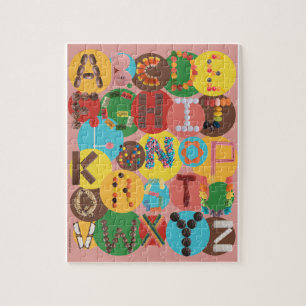 Snoep Alphabet Puzzle - Leer de ABC's Legpuzzel
