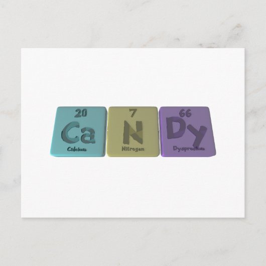 Snoep als calciumstikstof Dysprodium Briefkaart (Voorkant)