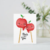 Snoep appels op je briefkaart (Staand voorkant)