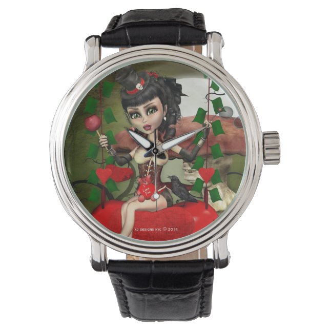 Snoep Apple Love Gothic Lolita Art Watch Horloge (Voorkant)
