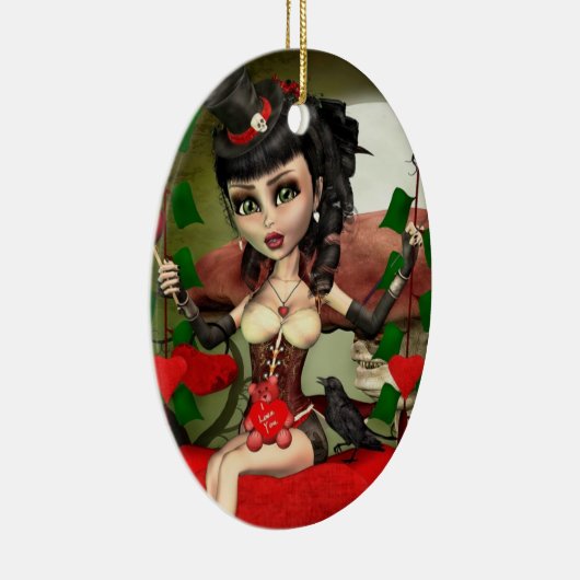 Snoep Apple Love Gothic Lolita Oval Ornament (Rechts)