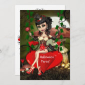 Snoep Apple Love Halloween Party Invitation Kaart (Voorkant / Achterkant)