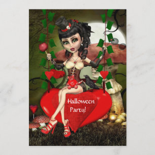 Snoep Apple Love Halloween Party Invitation Kaart