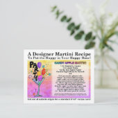 Snoep Apple Martini Recept Kaart Briefkaart (Staand voorkant)