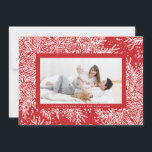 Snoep Apple Red Ice White Sneeuwvlok Fotorand Feestdagenkaart<br><div class="desc">Snoep Apple Red Ice White Snowflake Photo Border Holiday Kaart * Neem contact met ons op voor extra briefpapier of bekijk onze collecties voor kerstvakantie</div>