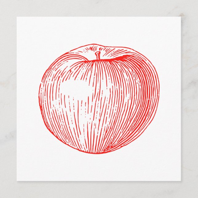 Snoep Apple Red Letterpress Apple (Voorkant)