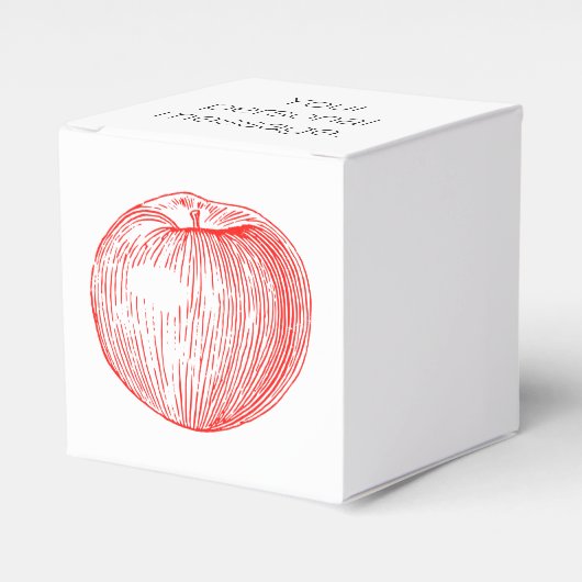 Snoep Apple Red Letterpress Apple Bedankdoosjes (Voorkant Zijde)