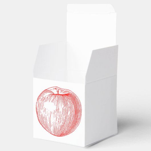 Snoep Apple Red Letterpress Apple Bedankdoosjes (Geopend)