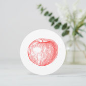 Snoep Apple Red Letterpress Apple Kaart (Staand voorkant)