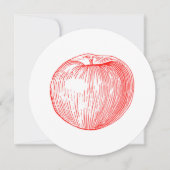 Snoep Apple Red Letterpress Apple Kaart (Voorkant)