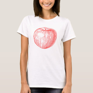 Snoep Apple Red Letterpress Apple T-shirt