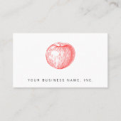 Snoep Apple Red Letterpress Apple Visitekaartje (Voorkant)
