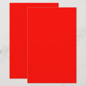 Snoep Apple Red Solid Color Briefpapier (Voorkant / Achterkant)