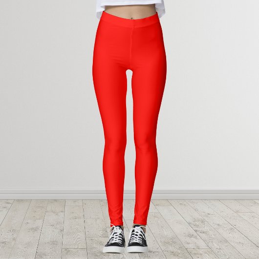 Snoep Apple Red Solid Color Leggings