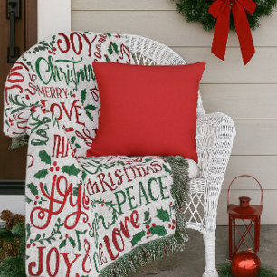 Snoep Apple Red Solid Color Outdoor Pillow Buitenkussen