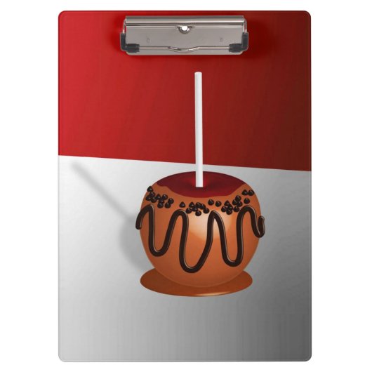 Snoep Apple, rood en karamel Klembord (Voorkant)