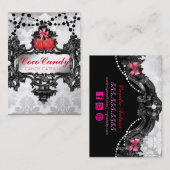 snoep Apple Wonderland White Damask Visitekaartje (Voorkant / Achterkant)