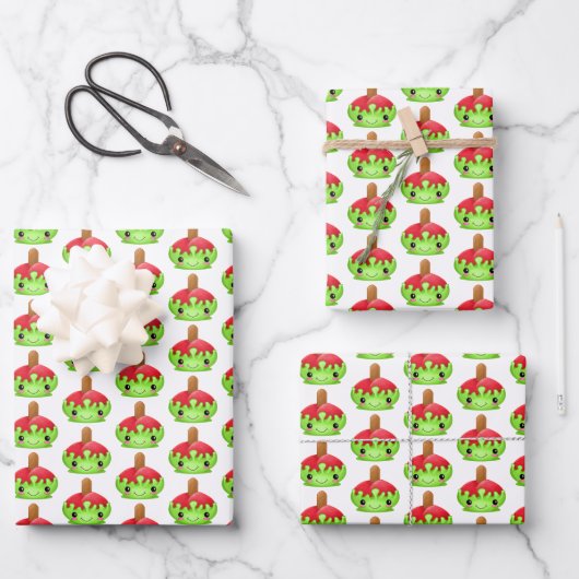 Snoep Apple Wrapping Paper Flat Sheet Set 3 (Voorkant)