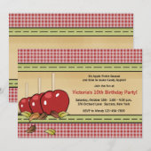 Snoep Apples Invitation Kaart (Voorkant / Achterkant)