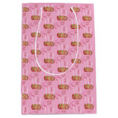 Snoep Apples Patroon roze Gift Bag Medium Cadeauzakje (Voorkant)